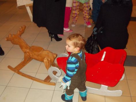 Rudolf a rénszarvas és a télapó szánkó